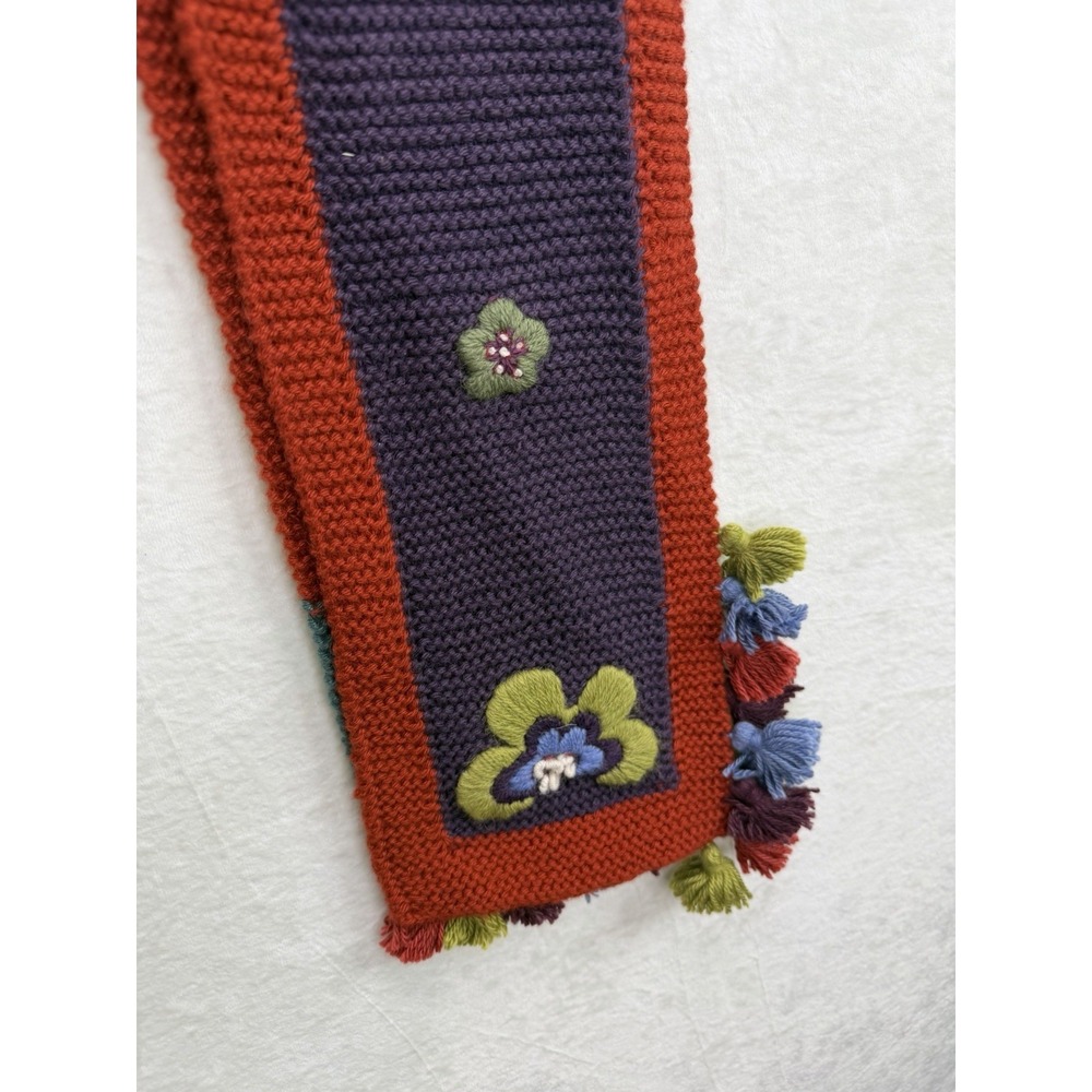 Little Journeys Chicago Kors Hand Knit Multi Color Rectangle Scarf - Picture 10 of 12